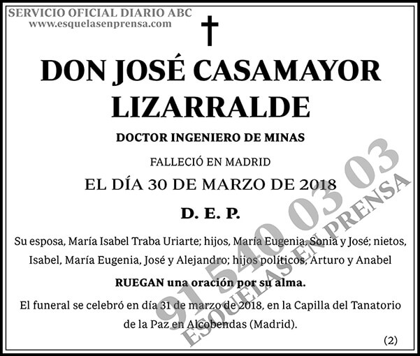 José Casamayor Lizarralde